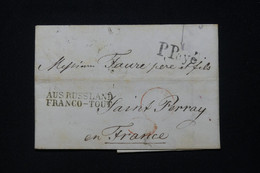 RUSSIE - Lettre De St Petersbourg Pour La France En 1841 En Port Payé , Voir Cachets Recto Et Verso - L 90967 - ...-1857 Préphilatélie