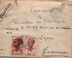 AOF / LETTRE PAR AVION / SOUDAN / BAMAKO  /   POUR LYON 194? - Storia Postale