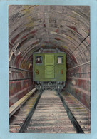 NEW  YORK     -  TRAIN  IN  THE  TUBE  BATTERY  TUNNEL  - - Trasporti