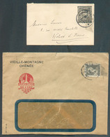 Lot De 2 Lettres ; 1 De CHENEE (Exposition De L'Eau LIEGE 1939), La 2 Affr. 75c. Albert Képi De LEUVEN 19-VII-1934 Sur P - 1931-1934 Quepis