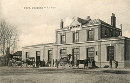 Loudéac * Vue Sur La Gare * Attelage * Ligne Chemin De Fer Côte D'armor - Loudéac