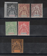 Gabon_  (1904) S N° 16/21 +27 - Otros & Sin Clasificación