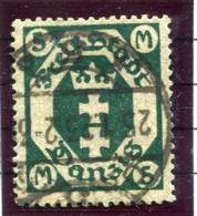 DANZIG 1922 Arms 5 Mk.. With Sideways Watermark 2Y, Postally Used.   Michel 108Y - Oblitérés