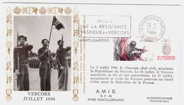 ENVELOPPE.MUSEE DE LA RESISTANCE.VERCORS JUILLET 1944 - Storia Postale