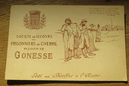 GONESSE (95) Carte Illustrée Guerre 1914-18 Société De Secours Aux Prisonniers De Guerre Du Canton De Gonesse - Gonesse