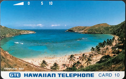 HAWAÏ  -  Phonecard  -  Plage (blue)  -  Card 10 - Hawaii
