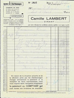 DINANT -   Camille Lambert  ( Agence De Charbonnages )  1947 - Autres & Non Classés