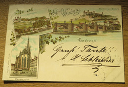 WURZBURG WUERZBURG  (Allemagne) Précurseur Carte Gruss Voyagée 1897 - Andere & Zonder Classificatie
