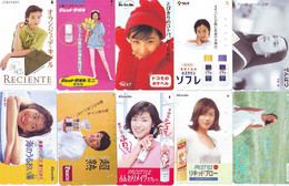LOT 10 Telecartes Differentes Japon * FEMME Femmes (A-453) SEXY GIRL Girls Phonecards Japan * TELEFONKARTEN FRAUEN FRAU - Fashion