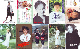 LOT 10 Telecartes Differentes Japon * FEMME Femmes (A-455) SEXY GIRL Girls Phonecards Japan * TELEFONKARTEN FRAUEN FRAU - Fashion