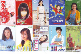 LOT 10 Telecartes Differentes Japon * FEMME Femmes (A-458) SEXY GIRL Girls Phonecards Japan * TELEFONKARTEN FRAUEN FRAU - Fashion