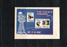 Cuba 1966 Telecommunications Block FDC - Storia Postale