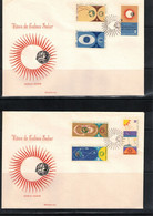 Cuba 1965 Astronomy Years Of The Quiet Sun Set FDC - Storia Postale
