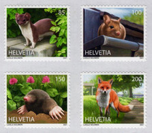 Switzerland - 2021 - Animals In The City - Mint Self-adhesive Stamp Set - Unused Stamps