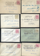 Lot Van 13 Brieven Allen Met Vlaggen Stempel / Cachet Flammes , Staat Zie 3 Scans ! Inzet Aan 10 € ! LOT 346 - 1977-1985 Cijfer Op De Leeuw