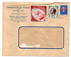 Monaco --enveloppe à Fenêtre Avec Composition De Timbres Et Cachet  MONTE-CARLO - Covers & Documents