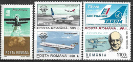 PLANES - 5 Different Stamps - Other & Unclassified