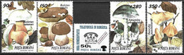 MUSHROOMS - 5 Different Stamps (one With Overprint Mushroom) - Otros & Sin Clasificación