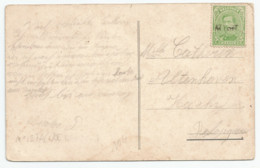 N° 137 (Albert Ier Londres 5c Vert-jaune)  O Linéaire Attert  Sans Date Sur Carte Fantaisie  Vers Hachy - Fortune Cancels (1919)