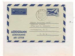 27-1-59 AEROGRAMME DE WIEN POUR WASHINGTON - Autres & Non Classés