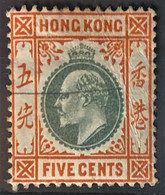 HONGKONG 1903 - MLH - Sc# 74 - 5c - Neufs