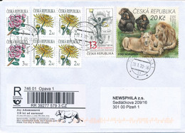 Czech Rep. / Comm. R-label (2020/01) Opava 1: Joy Adamson (1910-1980) Naturalist, Artist & Author "Born Free" (X0738) - Lettres & Documents
