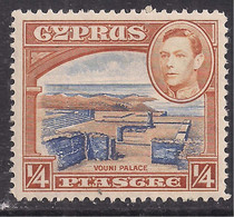 Cyprus 1938 - 51 KGV1 1/4 Pi Vouni Palace Umm SG 151 ( G217 ) - Chypre (...-1960)