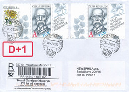 Czech Rep. / Comm. R-label (2020/07) Valasske Mezirici 1: Tomas Garrigue Masaryk (1850-1937) First President CSR (X0797) - Lettres & Documents