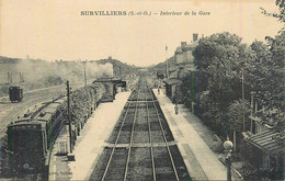 95 - SURVILLIERS - TRAINS - INTERIEUR DE LA GARE - PLAN TRES RARE - PHOTOGRAPHE édit; G. BOUCHETAL - TRES BON ETAT - Survilliers