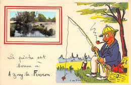 36-AZAY-LE-FERRON-LA PÊCHE EST BONNE  A AZAY LE FERRON - Sonstige & Ohne Zuordnung