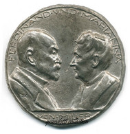 FERDINAND UND MARIANNA VON MILLER 1923 NOZZE D'ORO PROVA MEDAGLIA PIOMBO - Professionnels/De Société