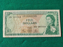 Caraibi Orientale 5 Dollars 1965 - East Carribeans