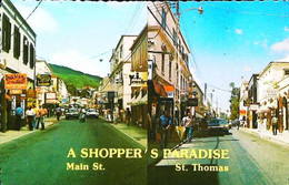 ►CPSM A Shopper's Paradise  Main St   St Thomas - Isole Vergini Americane