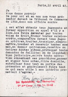 CP Entier 1,20 Pétain D1 Utilisé Comme Document Administratif Procuration Pouvoir 15 4 1942 Guerre 39 45 - Standard Postcards & Stamped On Demand (before 1995)