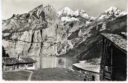 Der Oeschinensee, Blumlisalp, Blüemlisalphorn - Zwitserland, Swisse, Schweiz - Horn