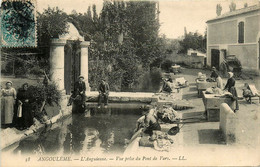 Angoulême * Lavoir Laveuses * L'anguienne * Vue Prise Du Pont De Vars * Pêche à La Ligne Pêcheurs - Angouleme