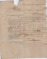 VP18.002 - 1863 - Lettre - Banque Mrs BOURGEOT & POULET à VILLEFRANCHE SUR SAONE Pour MILIANAH ( MILIANA ) Algérie - Banco & Caja De Ahorros