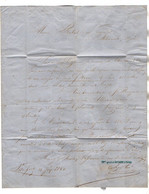 VP18.003 - 1860 - Lettre - Banque Mrs BOURGEOT & POULET à VILLEFRANCHE SUR SAONE Pour MILIANAH ( MILIANA ) Algérie - Banque & Assurance