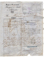 VP18.004 - 1859 - Lettre - Banque Mrs BOURGEOT & POULET à VILLEFRANCHE SUR SAONE Pour MILIANAH ( MILIANA ) Algérie - Bank En Verzekering