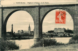 Sablé Sur Sarthe * Vue Du Viaduc * Vue Sur L'église Et Le Château - Sable Sur Sarthe