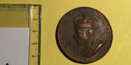 Eduardus 7 Rex E Imperator 1902 Incoronazione Medaglia - Monarchia/ Nobiltà