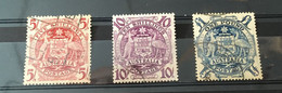 (Stamps 9-3-2021) Australia Kangaroo & Emu - 1949 (3 Used Stamps) See Front And Back Scan... - Gebruikt