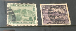 (Stamps 9-3-2021) Australia State - Tasmania (used) 2 Stamps (see Front And Back Scan) - Autres & Non Classés