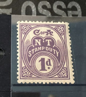 (Stamps 9-3-2021) Australia NT Stamp Duty  1.d (1 Stamp) - Postage Due