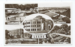 Leeds Postcard Multiview Rp Excel Series  University Library Centre. Unused - Leeds