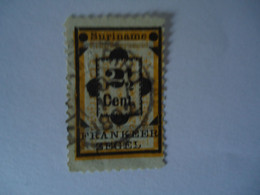 POSTZEGEL SURINAME  USED   STAMPS  OVERPRINT  ZEGEL  WITH  POSTMARK  1892 - Surinam