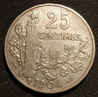 FRANCE - 25 CENTIMES 1904 - Patey 2ème Type - Gad 364 - KM 856 - 25 Centimes