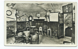 Nottinghamshire  Postcard Jerusalem Inn Interior Unused Rp - Nottingham