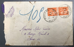 France N°286 (x2) Sur Enveloppe Par PNEUMATIQUE 16.7.1937 - (A1046) - 1921-1960: Période Moderne