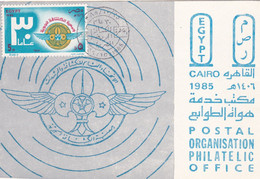 EGYPT - EGITTO -  CAIRO - CARTOLINA PHILATELIC - POSTAL ORGANISATION PHILATELIC OFFICE - 1985 - Briefe U. Dokumente